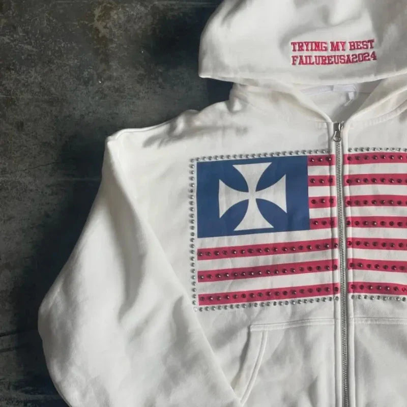 TRIPPIN'™ Chrome-Landz Zip-Up Hoodie