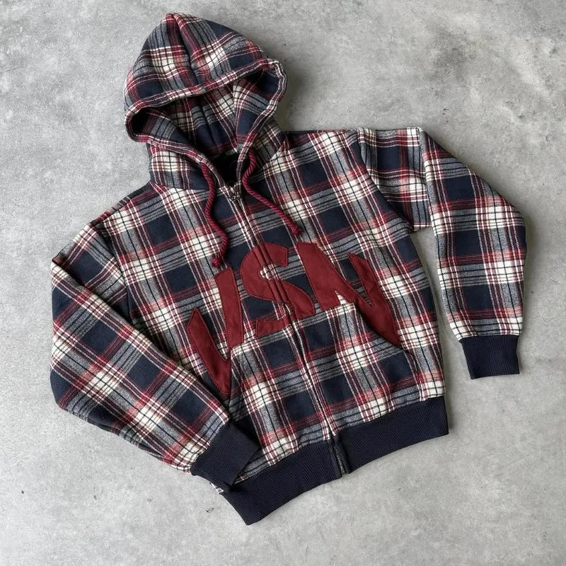 TRIPPIN™ Blood Patternz Zip-Up Hoodie