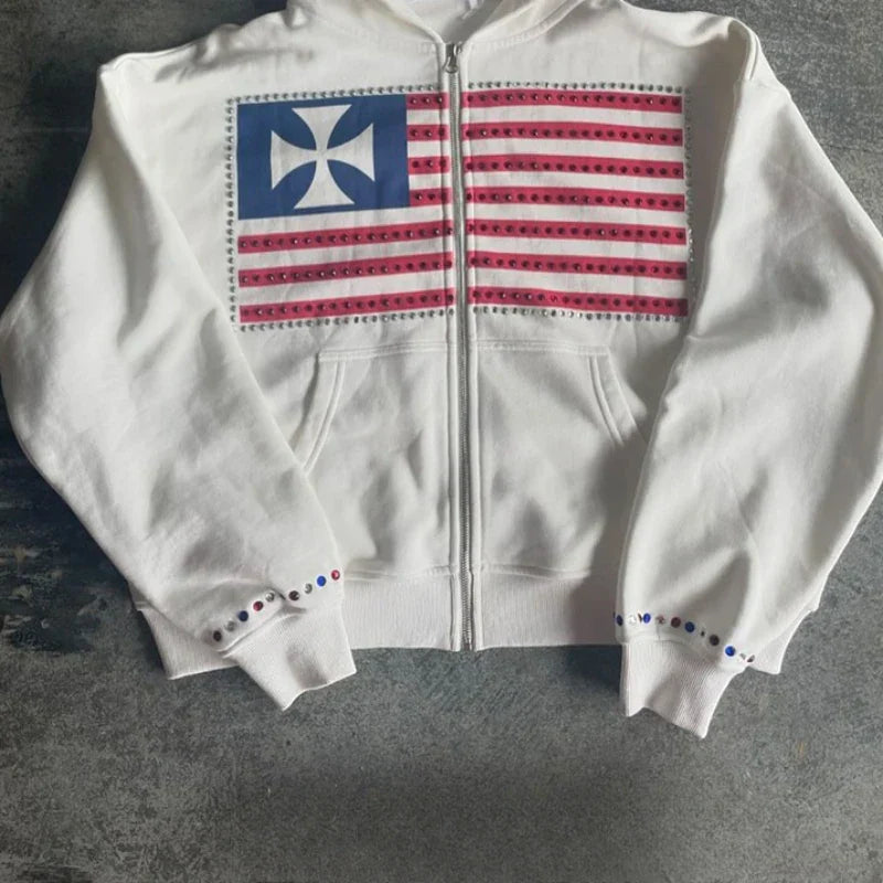TRIPPIN'™ Chrome-Landz Zip-Up Hoodie