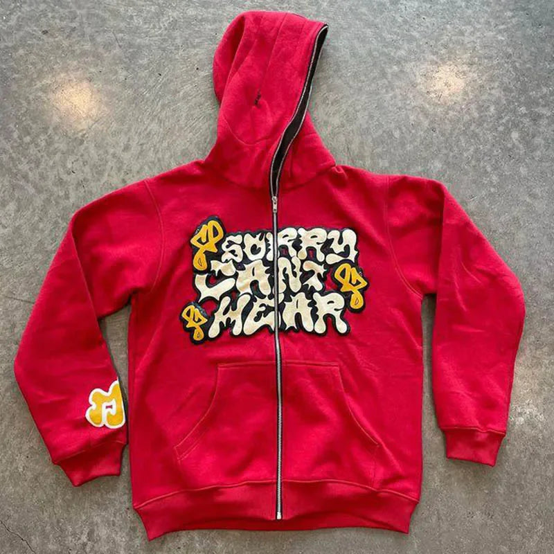 TRIPPIN'™ "Sorry Can't Hear" Zip-up Hoodie