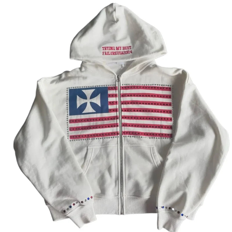 TRIPPIN'™ Chrome-Landz Zip-Up Hoodie