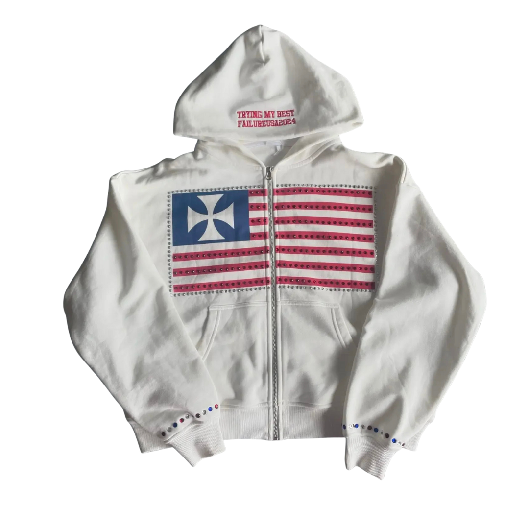 TRIPPIN'™ Chrome-Landz Zip-Up Hoodie